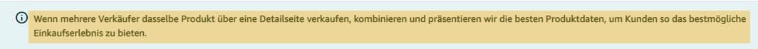 Schreibrechte: Wenn mehrere Verkäufer dasselbe Produkt über eine Detailseite verkaufen, kombinieren und präsentieren wir die besten Produktdaten, um Kunden*Kundinnen so das bestmögliche Einkaufserlebnis zu bieten