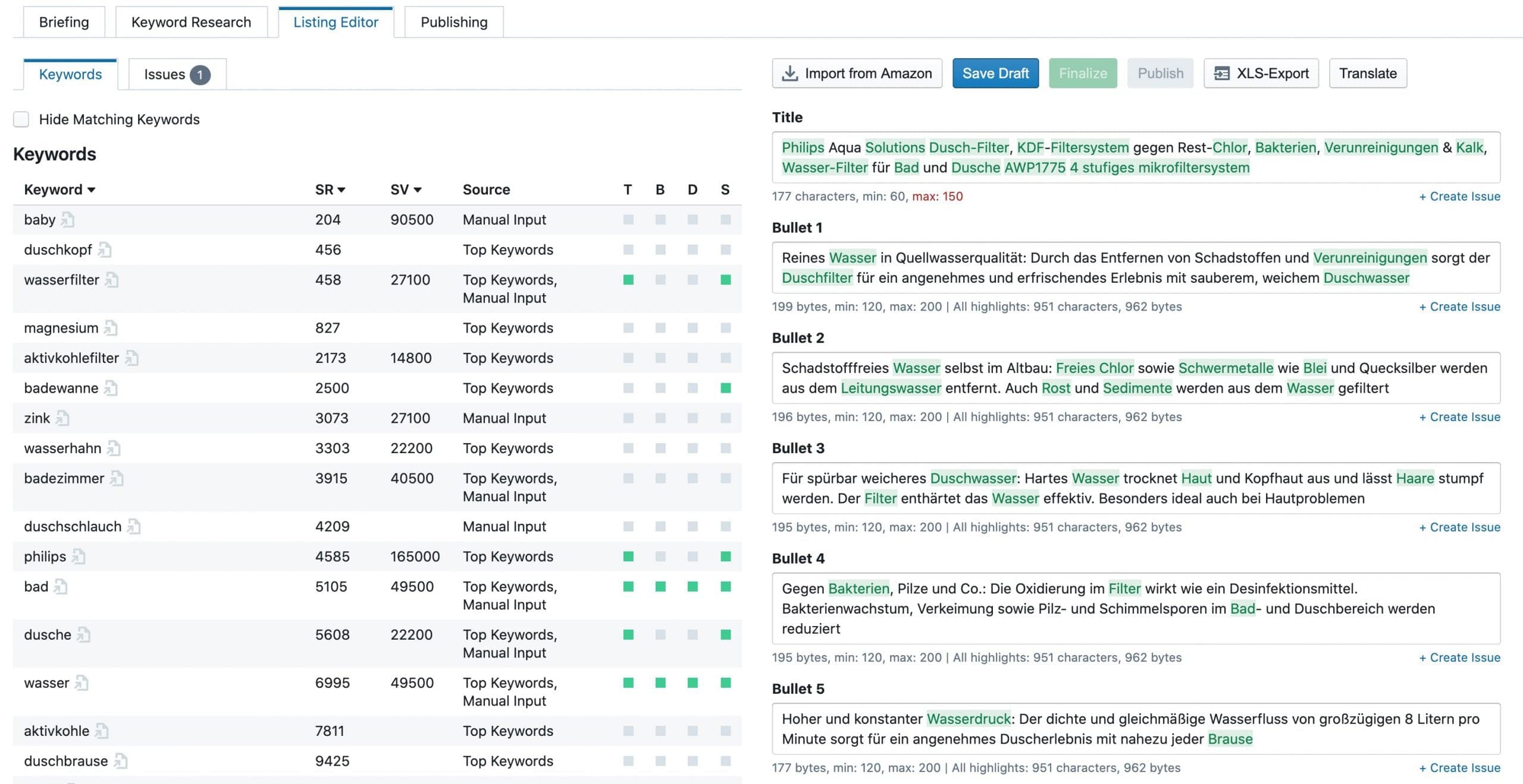 Axolist Amazon Content Tool