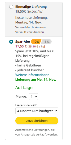 Amazon Spar-Abo